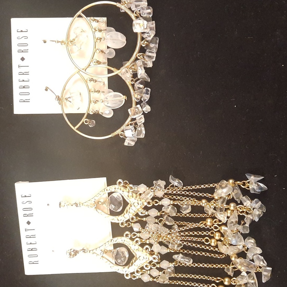 Robert Rose Dangle Earings x2